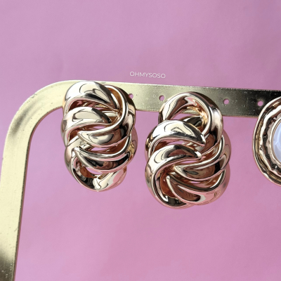 Brincos Trança Dourado