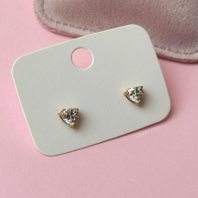 Brincos Mini Coração Aço Inoxidável