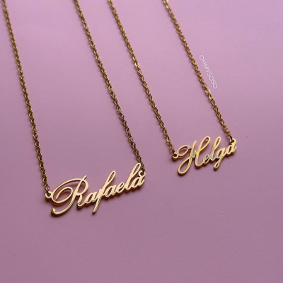 Colar Nomes Italic Dourado