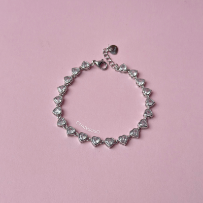 Pulseira Brilhante Corações