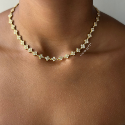 Colar Trevos Brilhantes