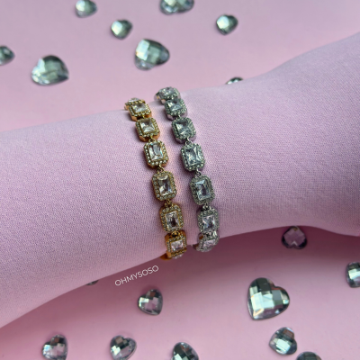Pulseira Brilhante Retangular XL
