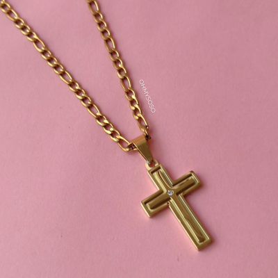 Colar Cruz Brilhante