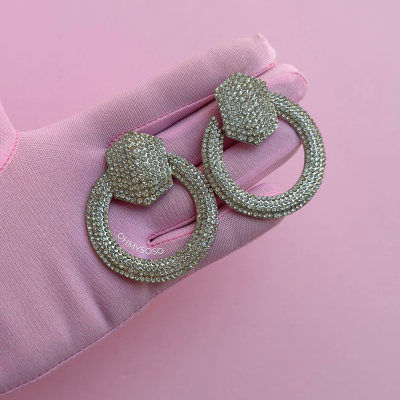 Brincos Brilhantes Redondos XL