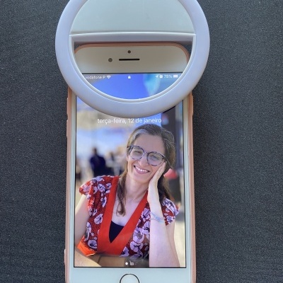 luz LED para telemóvel e computador ( com bateria )