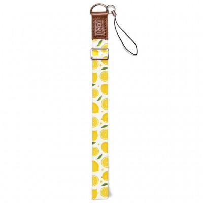 Pendurador de telemóvel com padrão de limões amarelos