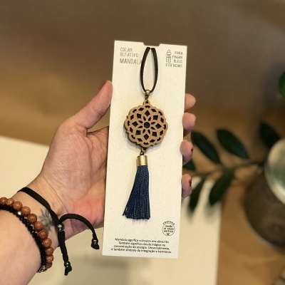 Colar Mandala - Azul Índigo