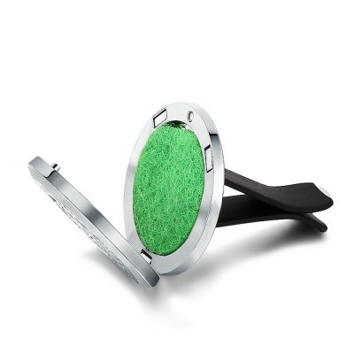 Difusor de automóvel com feltro verde e suporte preto