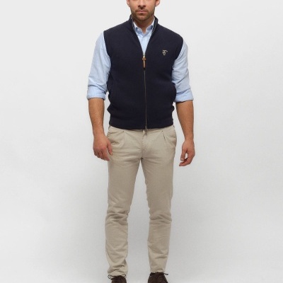 COLETE DE MALHA COM ZÍPER | MARINO