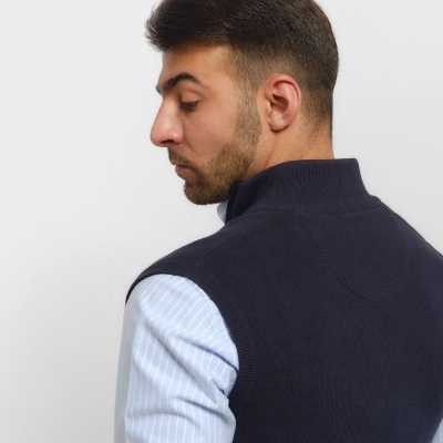 COLETE DE MALHA COM ZÍPER | MARINO