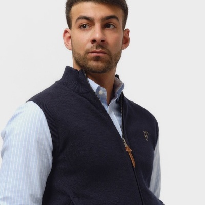 COLETE DE MALHA COM ZÍPER | MARINO