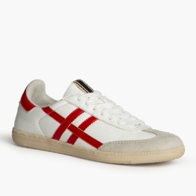 Ténis Retro Branco e Vermelho (2025)