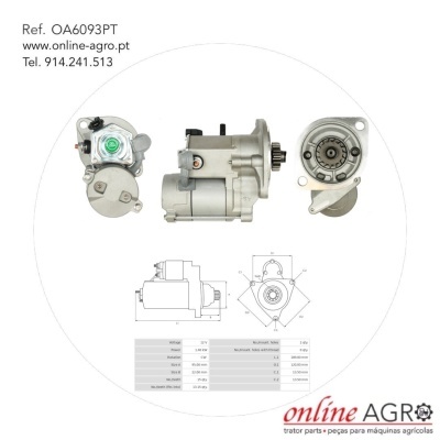 MOTOR DE ARRANQUE, #OA6093PT