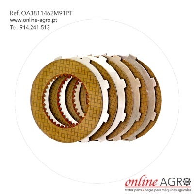 JOGO DE DISCOS DE EMBRAIAGEM, MASSEY FERGUSON, #OA3811462M91PT