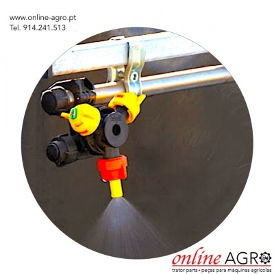 Aspersor agrícola com spray e texto www.online-agro.pt