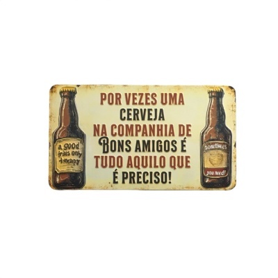 Íman Retro MMP 123 - Uma cerveja na companhia de bons amigos