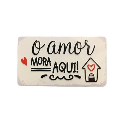 Íman Retro MMP 049 - O amor mora aqui!