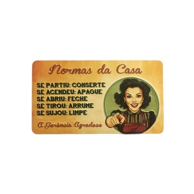 Íman Retro MMP 105 - Normas da casa