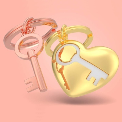 Metalmorphose Porta-chaves Heart & Key