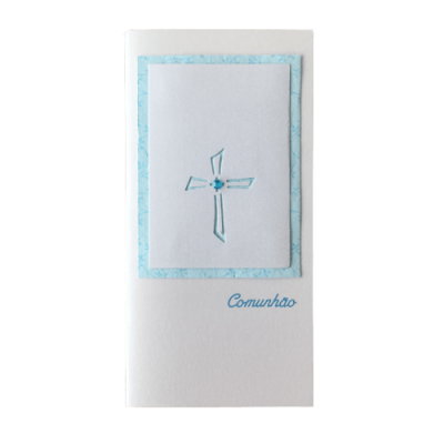 Postal Artesanal - Comunhão Menino