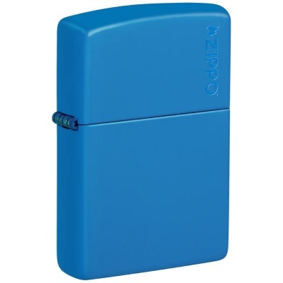 Zippo Classic Sky Blue Matte Zippo Logo