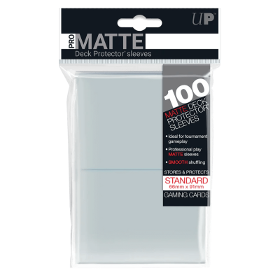 PRO-Matte 100ct Standard Deck Protector Sleeves: Clear