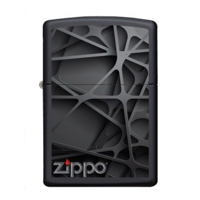 Zippo Black Abstract Design