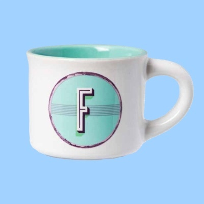 Caneca café ENM 306 - Letra F