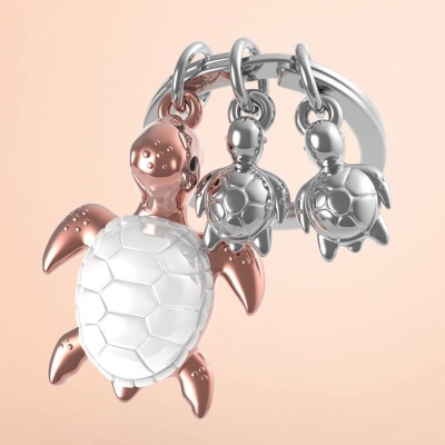 Metalmorphose Porta-chaves Turtle (Rose Gold)