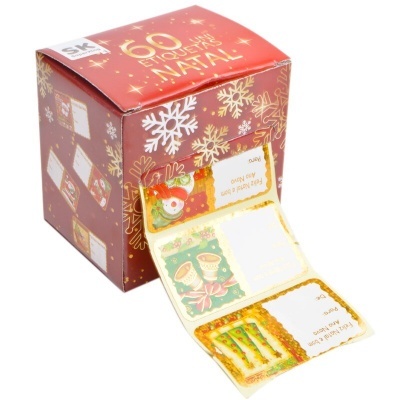 Etiquetas Natal (rolo com 60 unidades)