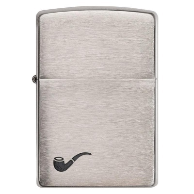 Zippo Pipe Brushed Chrome