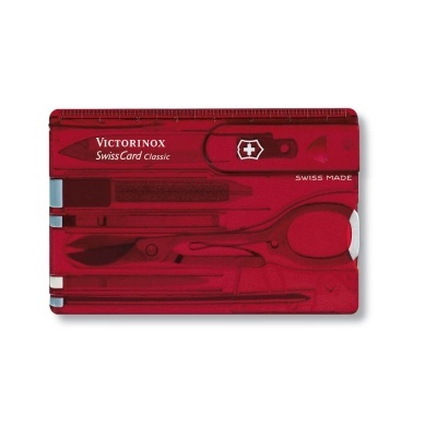 Victorinox Swiss Card Clássico Vermelho Transparente