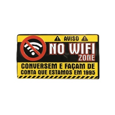 Íman Retro MMP 061 - Aviso: No Wi-Fi zone. Conversem