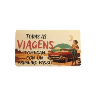 Íman Retro MMP 175 - Todas as viagens começam com um primeiro passo