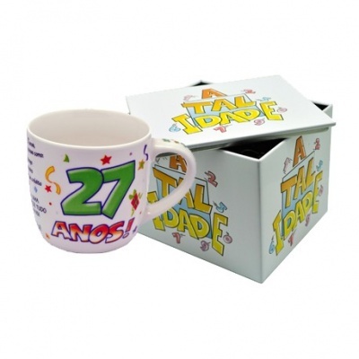 Caneca branca idade 27