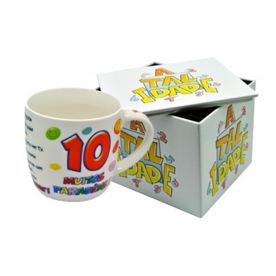 Caneca branca idade 10