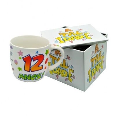 Caneca branca idade 12
