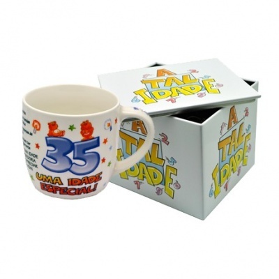 Caneca branca idade 35