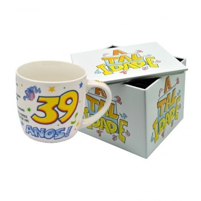 Caneca branca idade 39