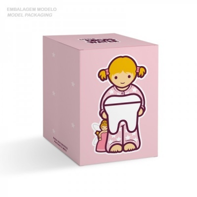 Fada dos dentes com menina rosa