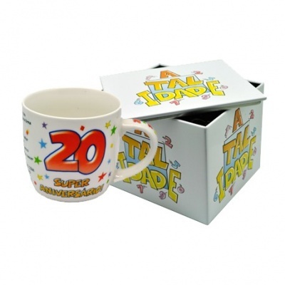 Caneca branca idade 20