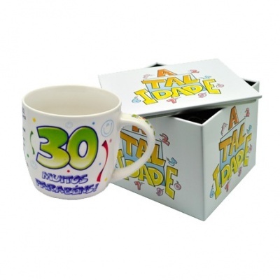 Caneca branca idade 30