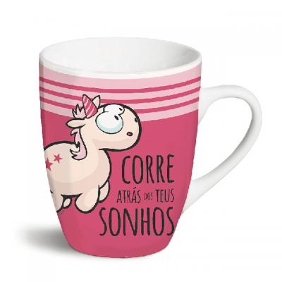 Caneca Corre Atrás Dos Teus Sonhos, Nunca Desistas