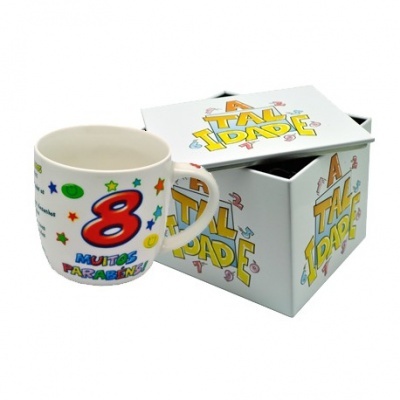 Caneca branca idade 08
