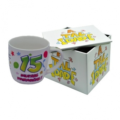 Caneca branca idade 15