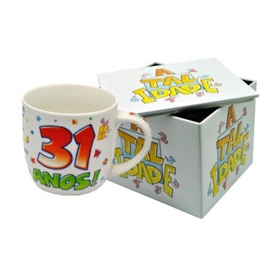 Caneca branca idade 31
