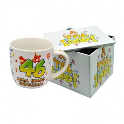 Caneca branca idade 46