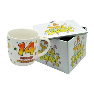 Caneca branca idade 14
