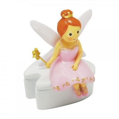 Fada dos dentes sentada rosa