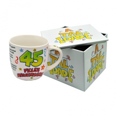 Caneca branca idade 45